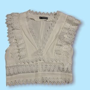 Lace crop top  Size L
